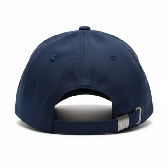 HUGO Navy Baseball Cap with Gold Embroidered Logo